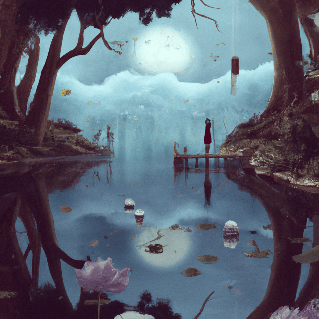 Imagem de capa do post "Lagoa dos Sonhos: Descubra o Significado Oculto!" com um desenho digital