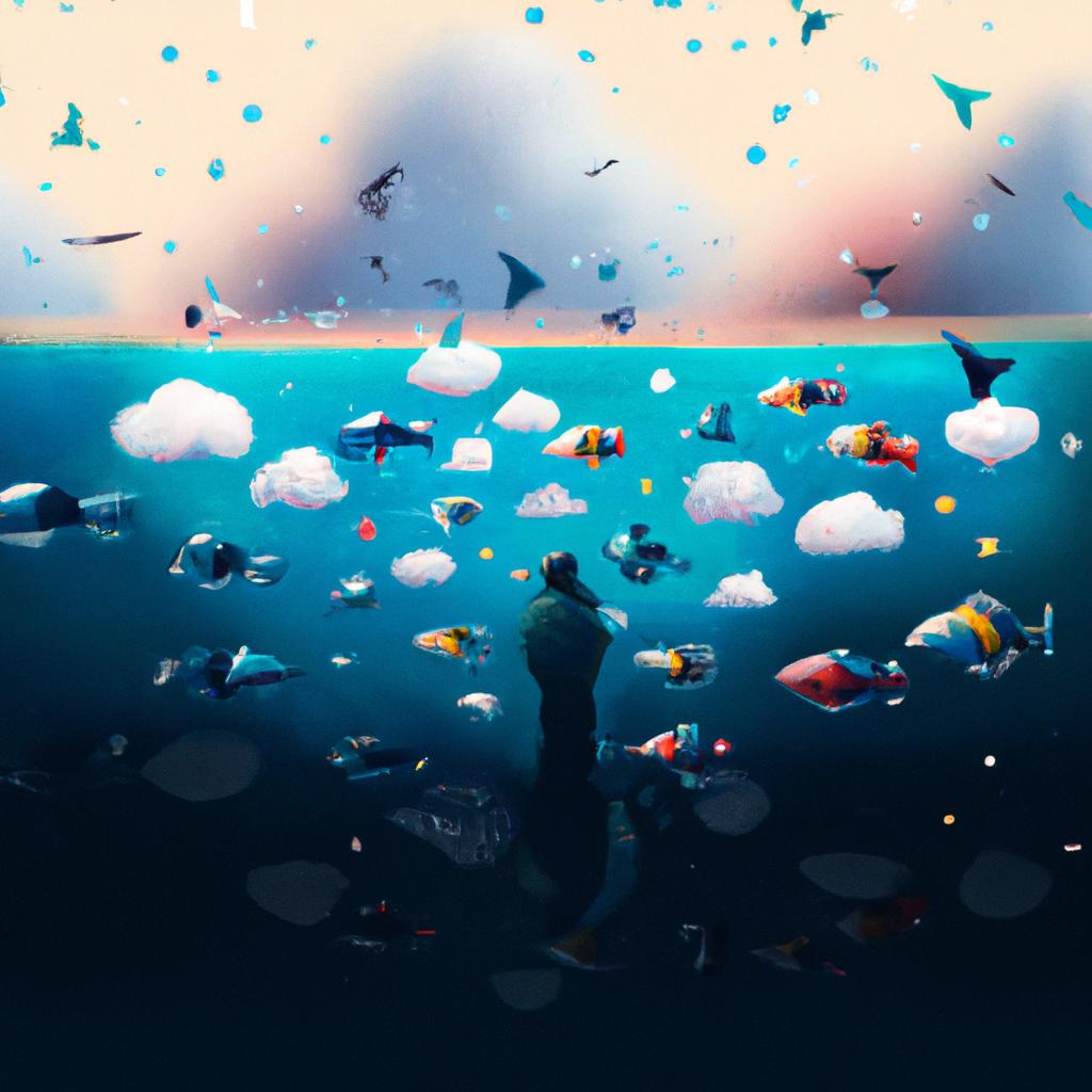 Imagem de capa do post "Descubra Qual o Significado de Sonhar com Muitos Peixes!" com um desenho digital