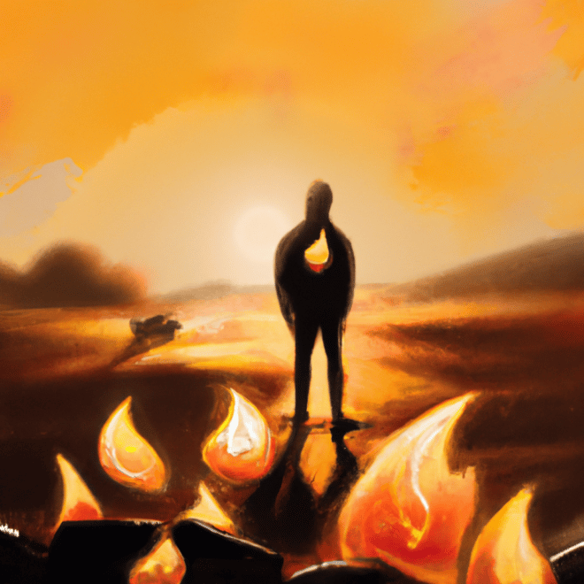 Imagem de capa do post O que significa sonhar com fogo: descubra agora! com um desenho digital