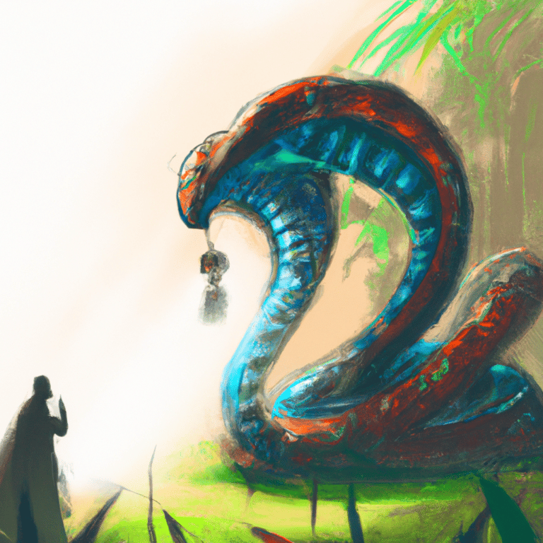 Imagem de capa do post Que significa sonhar com cobra? com um desenho digital