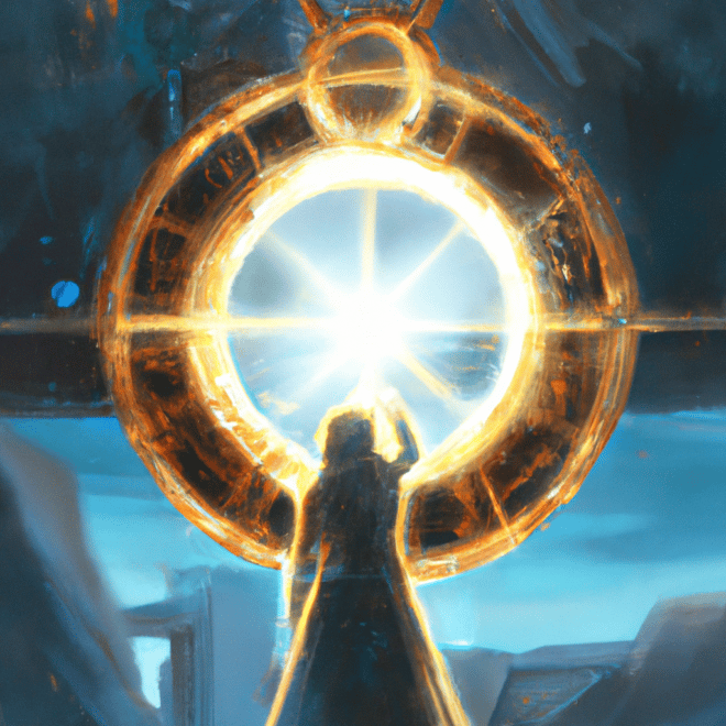 Imagem de capa do post "Sonhar com Aliança de Ouro: Descubra o Significado!" com um desenho digital