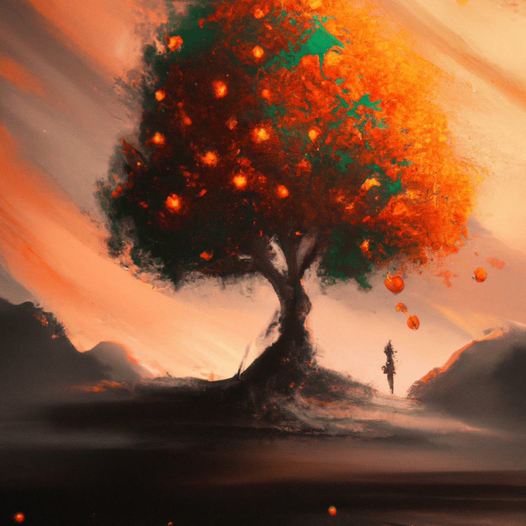 Imagem de capa do post Descubra o Significado de Sonhar com Arvore Frutífera! com um desenho digital