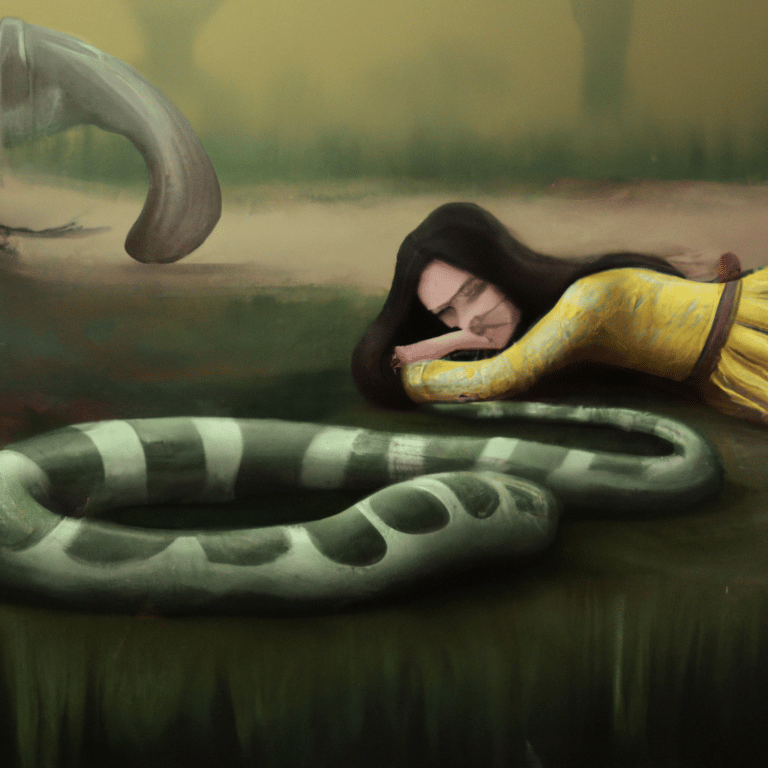 Imagem de capa do post Significado de Sonhar com Cobra Amarela: O Que Significa e Quais os Possíveis Interpretações? com um desenho digital
