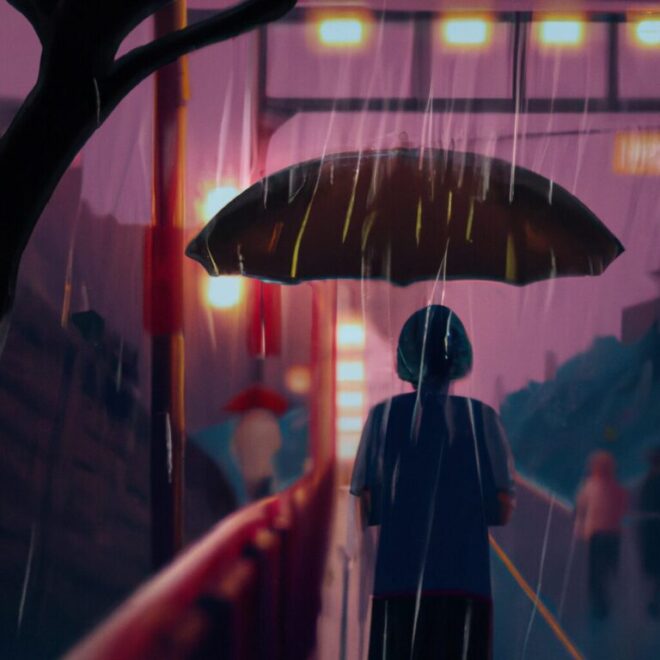 Imagem de capa do post Significado de sonhar com guarda-chuva: o que pode significar? com um desenho digital