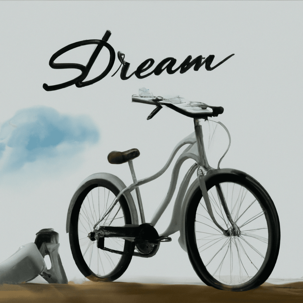 Imagem de capa do post "Descubra o Significado de Sonhar com Bicicleta!" com um desenho digital