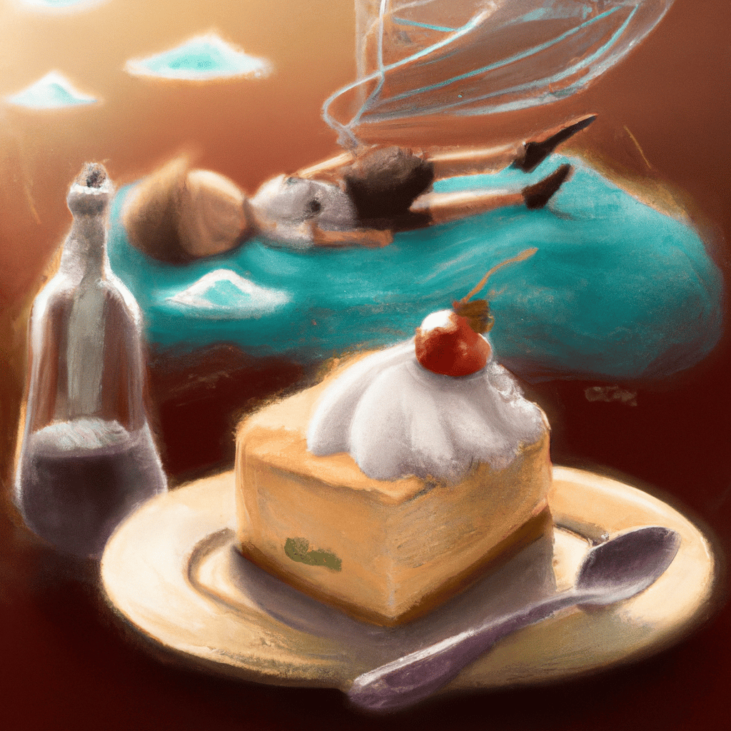 Imagem de capa do post "Sorpreendente: Descubra o Significado da Sobremesa com Sonho de Valsa!" com um desenho digital