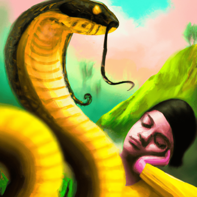 Imagem de capa do post Sonha Com Cobra Amarela: O Que Significa? com um desenho digital