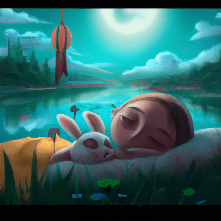 Imagem de capa do post Quais Sonhos Sobre Coelhos Significam? com um desenho digital