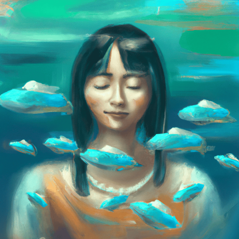 Imagem de capa do post Por Que Você Sonha Com Peixes? Aqui Estão 6 Possíveis Significados com um desenho digital