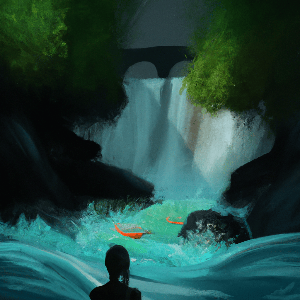 Imagem de capa do post Descubra o Significado de Sonhar com Água Escura de Rio! com um desenho digital