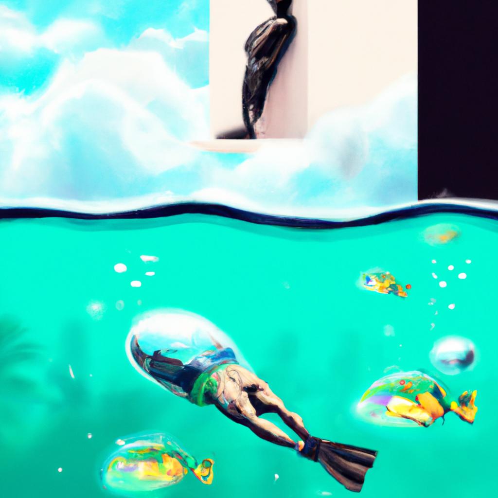 Imagem de capa do post "Descubra o que Significa Sonhar com Água Limpa de Piscina!" com um desenho digital