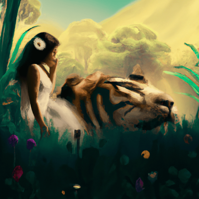 Imagem de capa do post Significado de sonhar com animal selvagem: o que pode significar? com um desenho digital