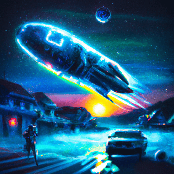 Imagem de capa do post "Sonhar com Asteroide: Descubra o que Significa!" com um desenho digital