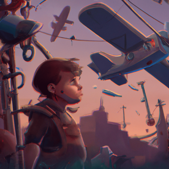 Imagem de capa do post Os significados mais bizarros para sonhar com um avião de brinquedo com um desenho digital