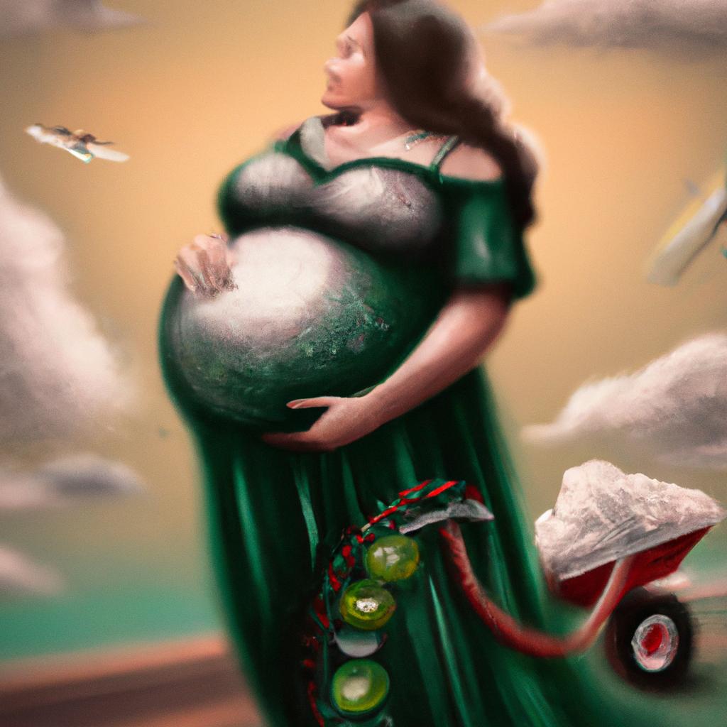 Imagem de capa do post "Sonhar com Barriga de Gravida: Descubra o Seu Significado!" com um desenho digital