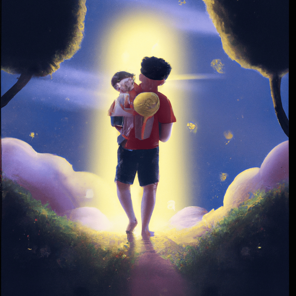 Imagem de capa do post "Descubra o Significado de Sonhar com Bebê Andando!" com um desenho digital