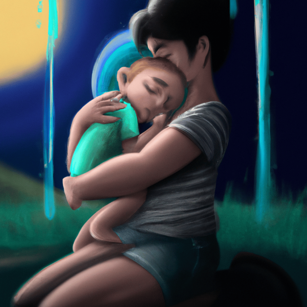 Imagem de capa do post "Descubra o Significado de Sonhar com Bebê Chorando!" com um desenho digital