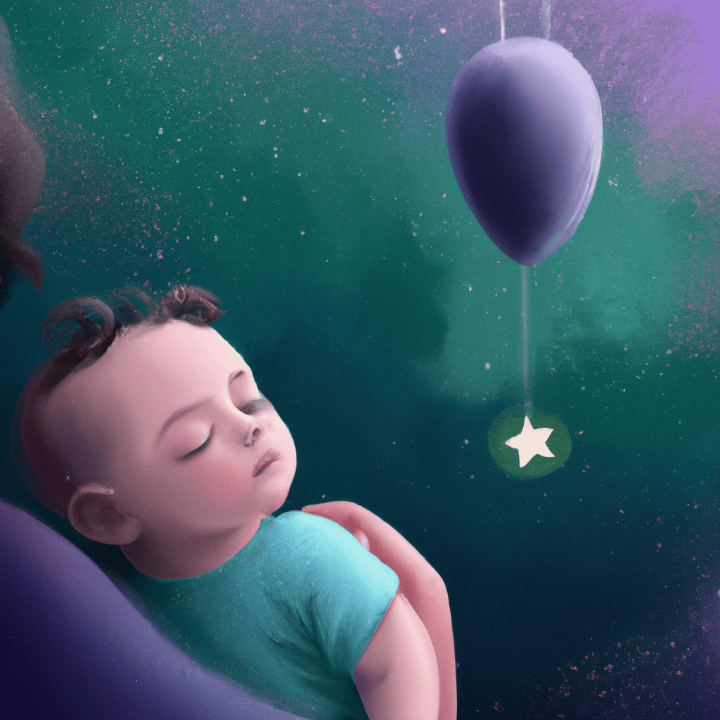 Imagem de capa do post "Descubra o Significado de Sonhar com Bebê Chorando!" com um desenho digital