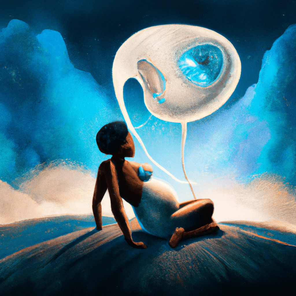 Imagem de capa do post "Descubra o que Significa Sonhar com Bebê Mexendo na Barriga!" com um desenho digital