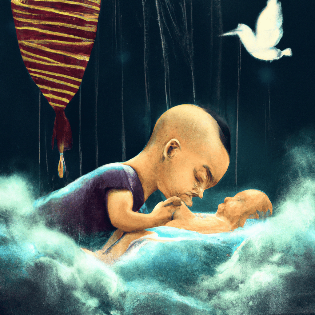 Imagem de capa do post "Descubra o Significado de Sonhar com Bebê Vomitando!" com um desenho digital