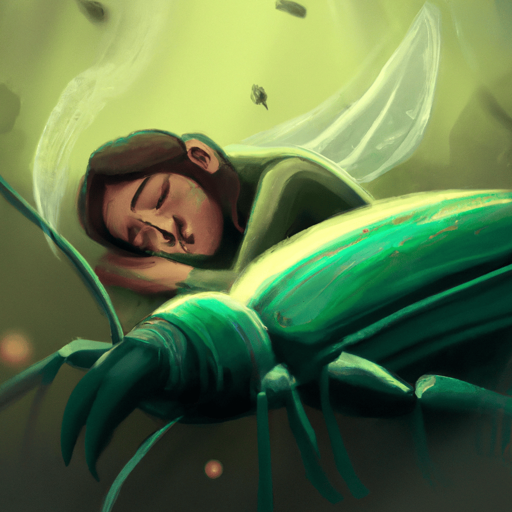 Imagem de capa do post Sonhar com Besouro Verde: O Simbolo de sorte e Prosperidade! com um desenho digital