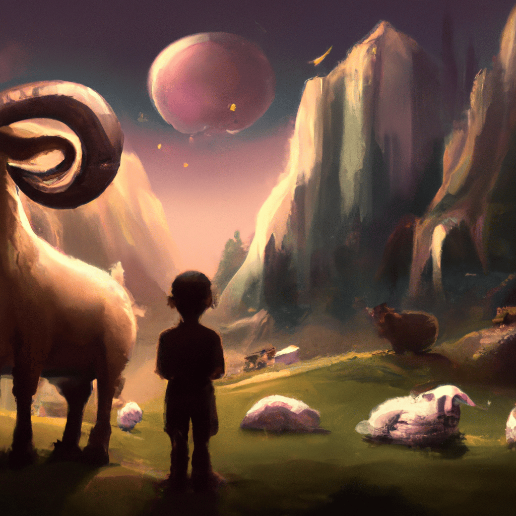 Imagem de capa do post "Descubra o que Significa Sonhar com Bode Jogo do Bicho!" com um desenho digital