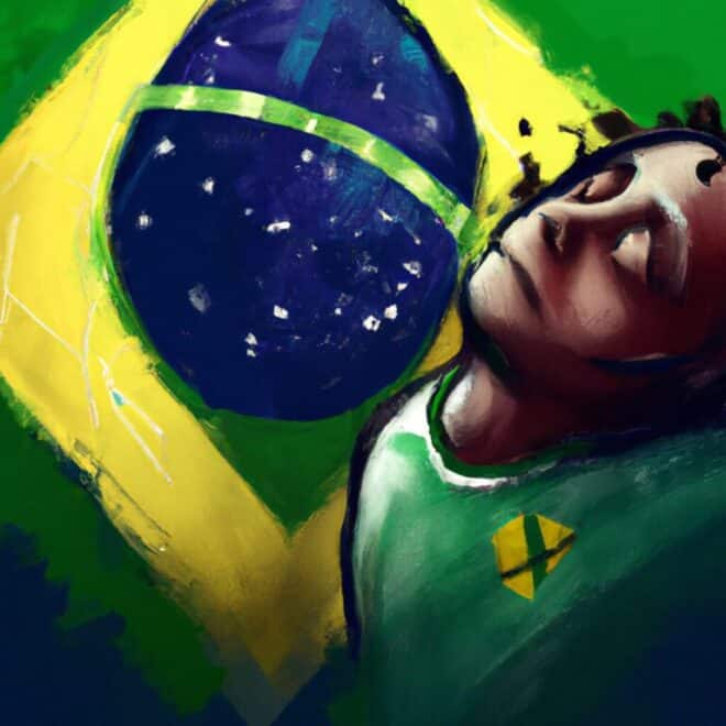 Imagem de capa do post Sonhar com o Brasil Campeão: um sonho possível? com um desenho digital