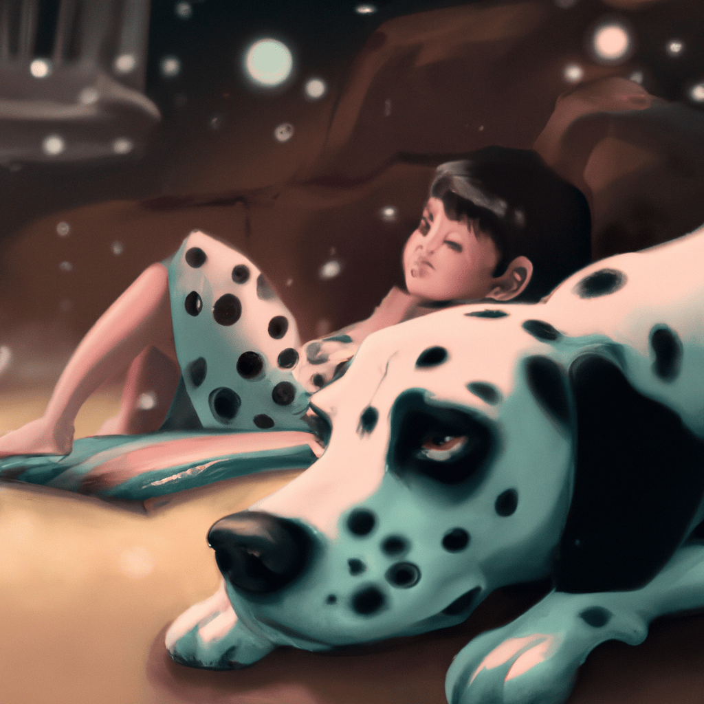 Imagem de capa do post "Descubra o Significado de Sonhar com Cachorro Dalmata!" com um desenho digital
