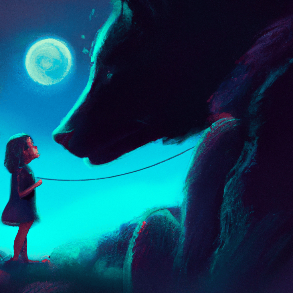 Imagem de capa do post "Descubra o Significado de Sonhar com Cachorro Preto: Livro dos Sonhos" com um desenho digital