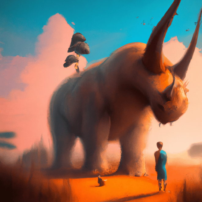 Imagem de capa do post "Sonhar com carrapato gigante: o que significa?" com um desenho digital