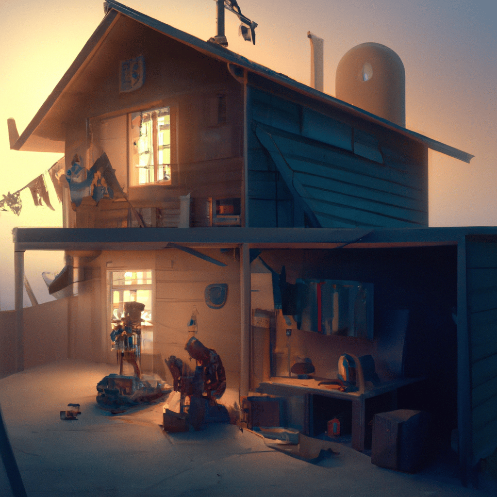 Imagem de capa do post "Descubra o Significado de Sonhar com Casa com Muitos Quartos" com um desenho digital