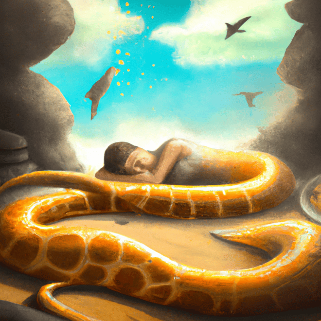 Imagem de capa do post Significado dos Sonhos: Sonhar com Cobra Coral Livro dos Sonhos com um desenho digital