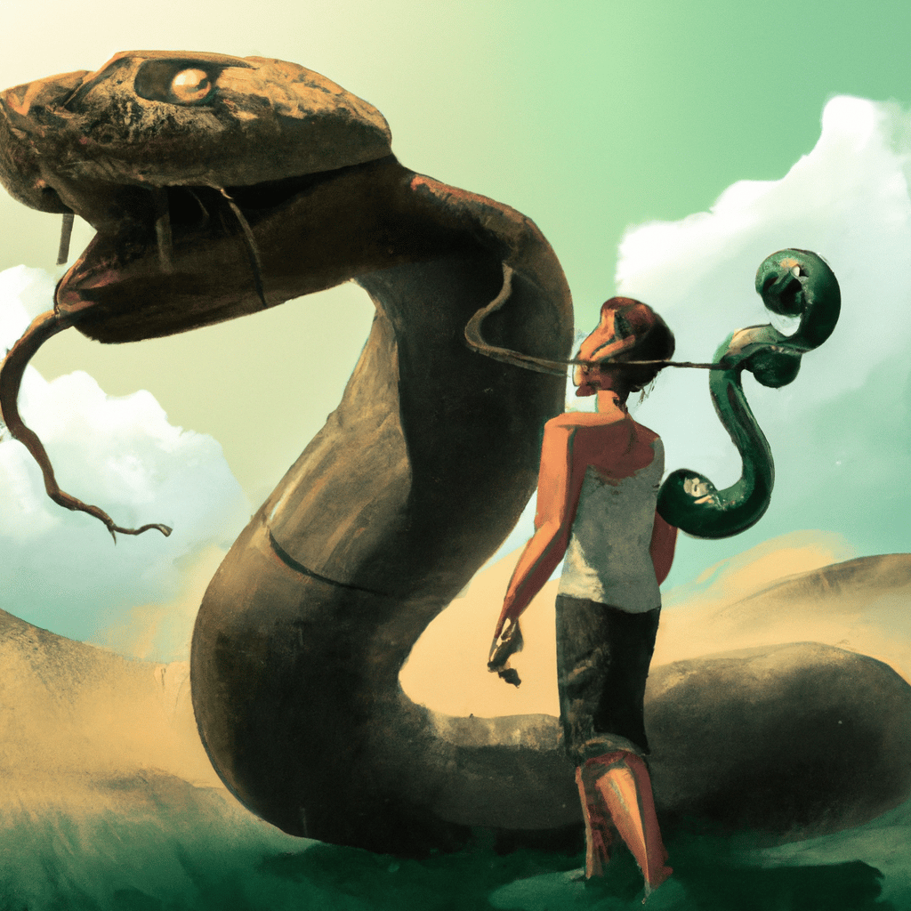 sonhar com cobra gigante atacando3