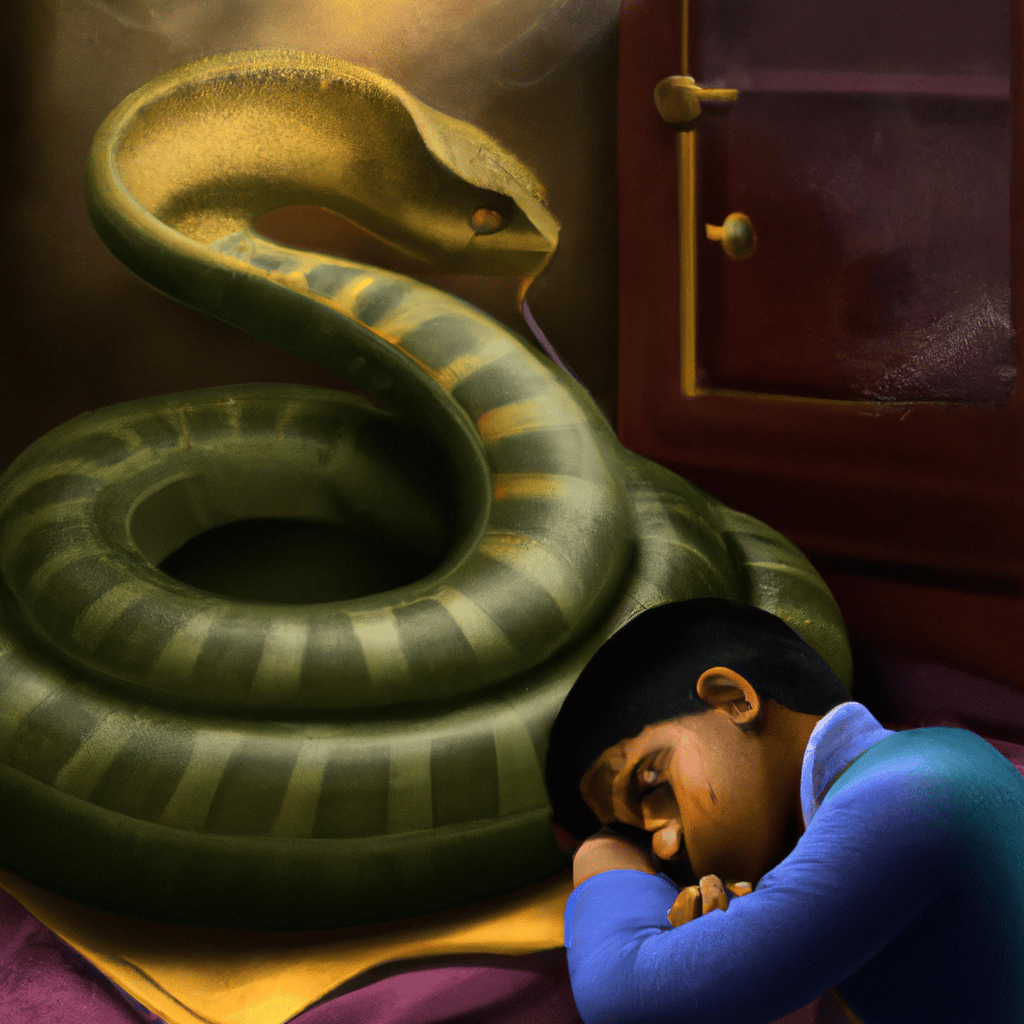 Imagem de capa do post "Sonhar com Cobra Piton: Descubra o Significado do Seu Sonho!" com um desenho digital