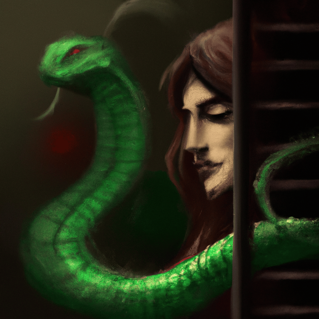 Imagem de capa do post "Descubra o Que Significa Sonhar com Cobra Verde do Jogo do Bicho!" com um desenho digital