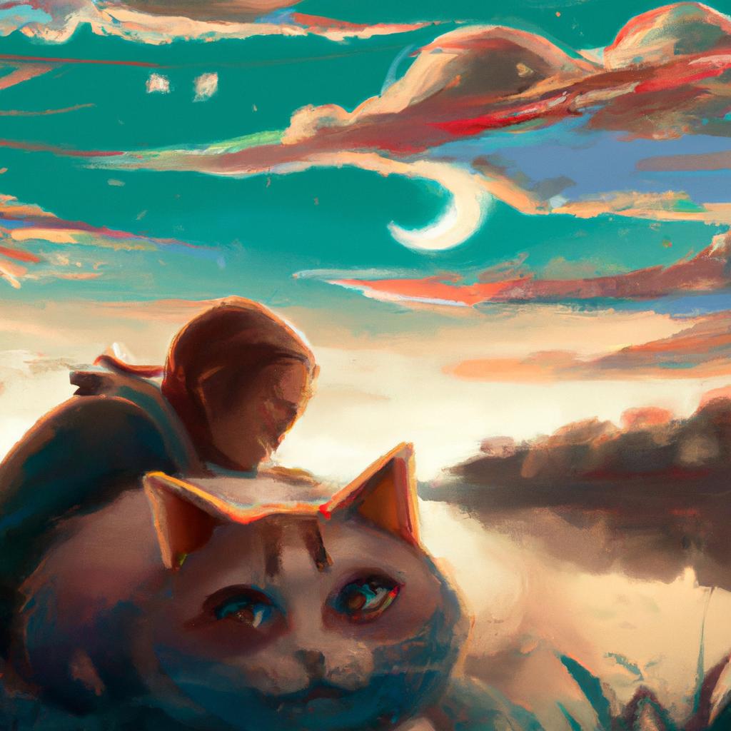 Imagem de capa do post Sonhar com Gato Miando: Descubra o que Significa! com um desenho digital