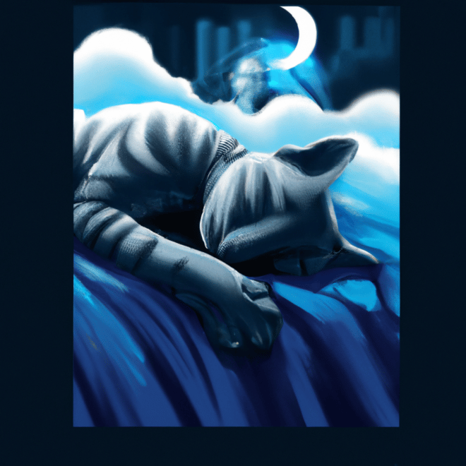 Imagem de capa do post "Sonhar com Gato Morto: Saiba o que Significa!" com um desenho digital