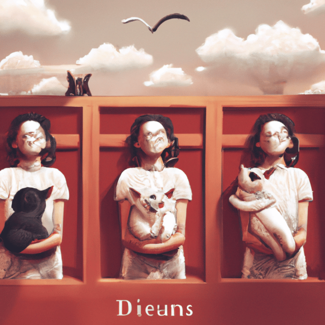 Imagem de capa do post Sonhar com gatos mortos significa que você está sendo ameaçado! com um desenho digital