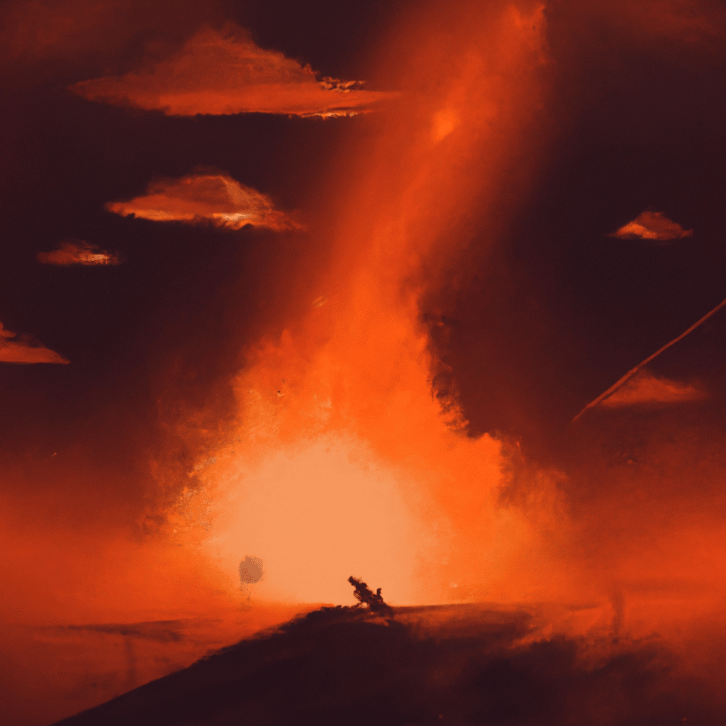 Imagem de capa do post "Descubra o Significado do Sonhar com Incêndio: Psicologia Revelada!" com um desenho digital