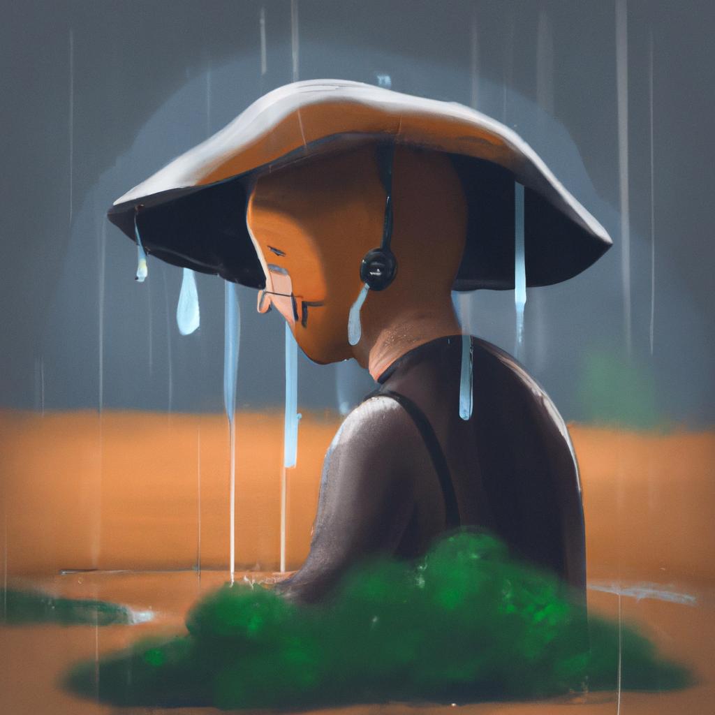 Imagem de capa do post "Descubra o Significado de Sonhar com Lama e Chuva!" com um desenho digital