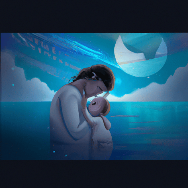 Imagem de capa do post Significado dos sonhos: o que significa quando você sonha com sua mãe chorando? com um desenho digital