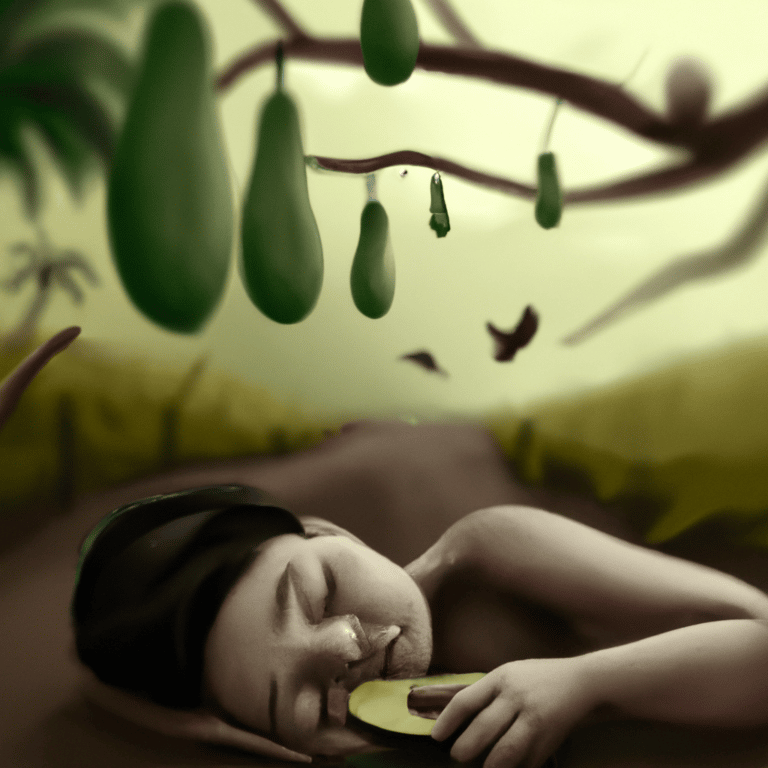 Imagem de capa do post Sonhando com mamão verde: o que significa? com um desenho digital
