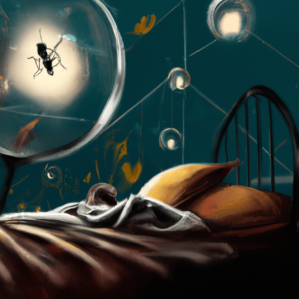Imagem de capa do post "Descubra o que Significa Sonhar com Marimbondo Preto!" com um desenho digital