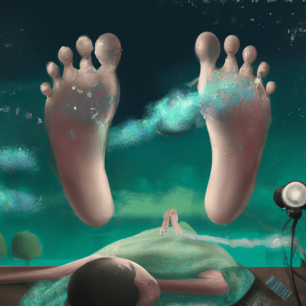 Imagem de capa do post "Massagens nos Pés: Descubra o Significado de Sonhar Com Isso!" com um desenho digital