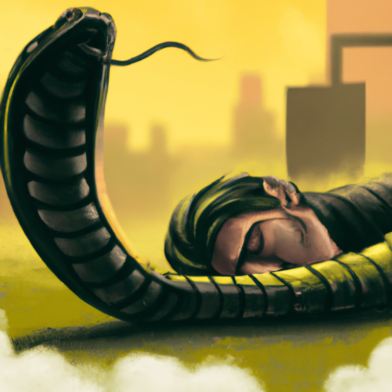 Imagem de capa do post Sonhar com matar cobra: O que significa? com um desenho digital