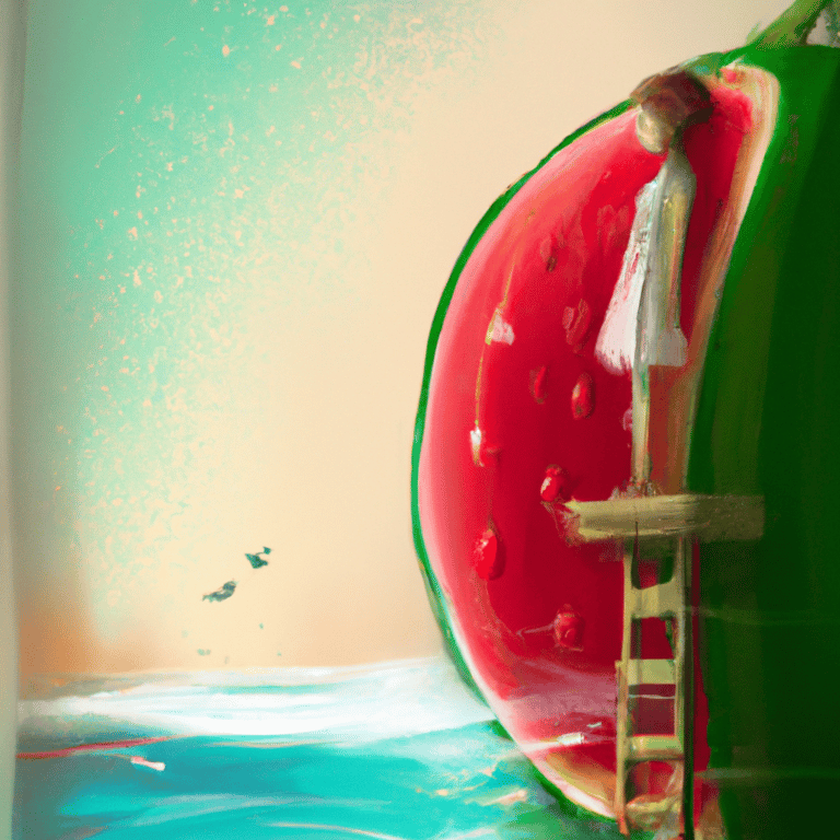 Imagem de capa do post O que significa sonhar com melancia no pé? com um desenho digital