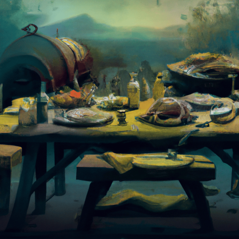 sonhar com mesa cheia de comida3