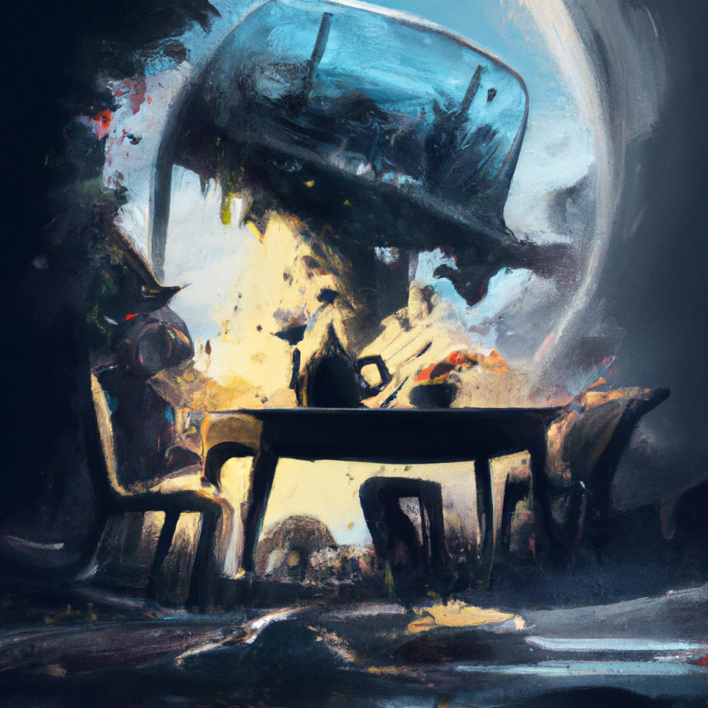 Imagem de capa do post "Descubra o Significado de Sonhar com Mesa Quebrada!" com um desenho digital