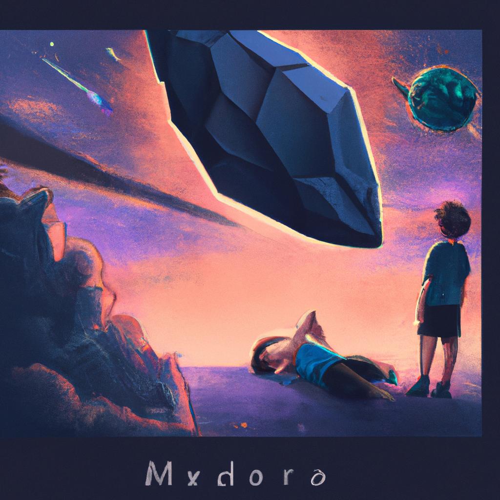 Imagem de capa do post "Sonhar com Meteoro Caindo: O Que Significa?" com um desenho digital