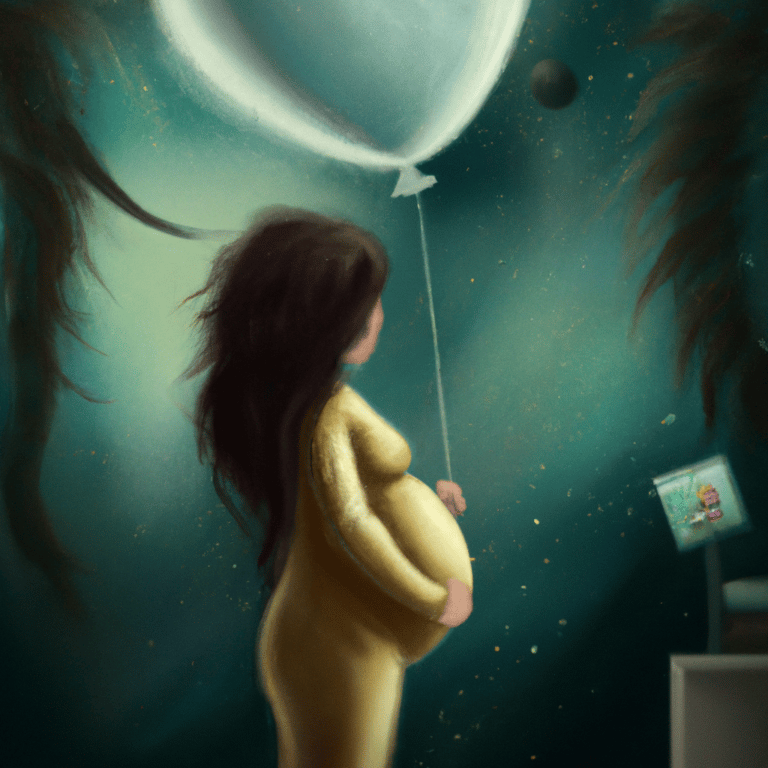 Imagem de capa do post Quer saber o que significa sonhar com sua mãe grávida? com um desenho digital